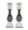 Large Crystal Shabbat Candlesticks by Ester Shahaf