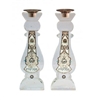 "Shabbat Kodesh" Crystal Shabbat Candlesticks by Ester Shahaf