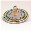 Blue Round Pweter Dreidel by Ester Shahaf