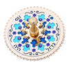 Blue Hamsa & Star of David Dreidel by Ester Shahaf