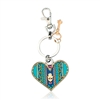 Turquoise Heart Keyring by Ester Shahaf