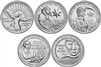 2022 S Mint American Women Quarter Series 5 Coin Set