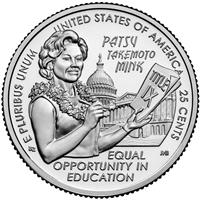 2024 - P Patsy Takemoto Mink, American Women Quarter Series 40 Coin Roll