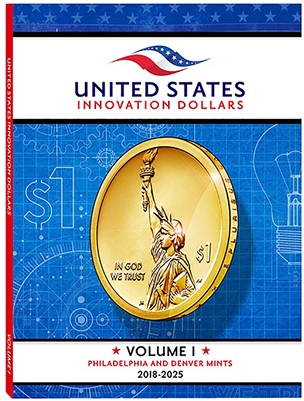 2018 - 2025 American Innovation Dollars Full Color Folder - Holds 22 Coins