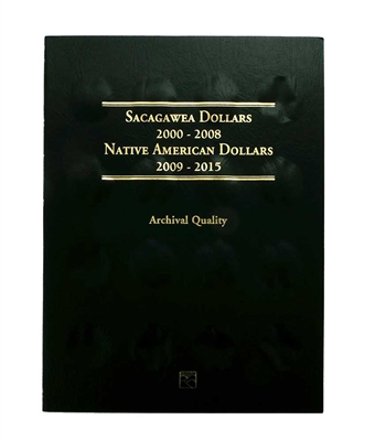 2000 - 2015 and 2016 - Present Sacagawea/Native American Dollar Coin 2 Folder Set - Holds 64 Coins