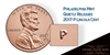 2017 - P Lincoln Shield Cent 50 Roll Bank Box - SPECIAL MINT MARK ISSUE!