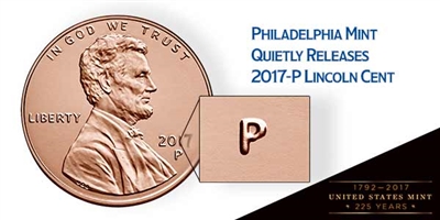 2017 - P Lincoln Shield Cent 50 Roll Bank Box - SPECIAL MINT MARK ISSUE!