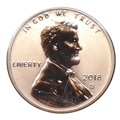 2018 - S Lincoln Reverse Proof Shield Cent - Ultra Cameo