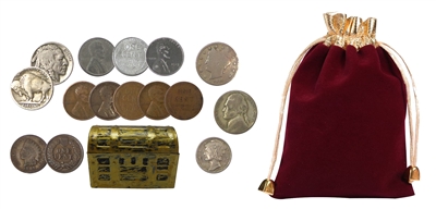 6 Treasure Chests of Coin History - Includes Silver and 100 Year Old Coins