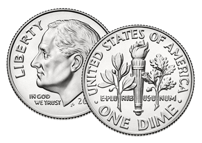 2017 P Roosevelt Dime 50 Coin Roll