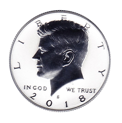 2018 - S Silver Reverse Proof Kennedy Half Dollar Single Coin