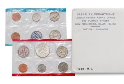 1968 U.S. Mint 10 Coin Set in OGP