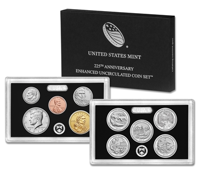 2017 225th Anniversary Enhanced Uncirculated Coin Set in OGP with CoA