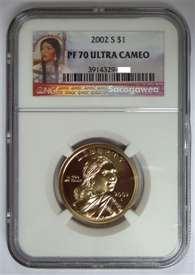 NGC PF70 2002 Sacagawea Dollar