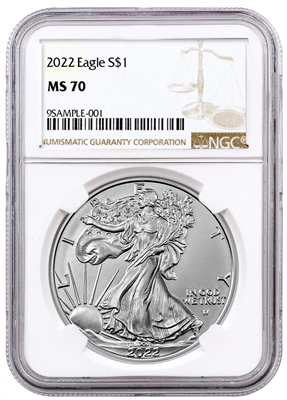 2021 NGC MS 70 Silver Eagle Type 2 Reverse - Brown Label