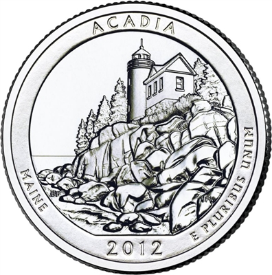2012 - D Acadia - Roll of 40 National Park Quarters