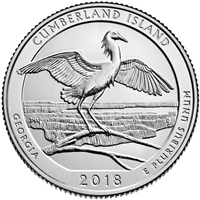 2018 - D Cumberland Island Seashore, GA National Park Quarter Single Coin