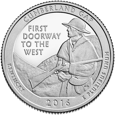 2016  Cumberland Gap, KY National Park Quarter