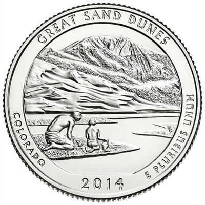 2014 - P Great Sand Dunes - Roll of 40 National Park Quarters