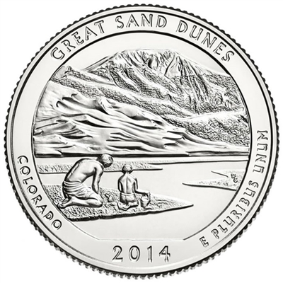 2014 - P Great Sand Dunes National Park Quarter Single Coin