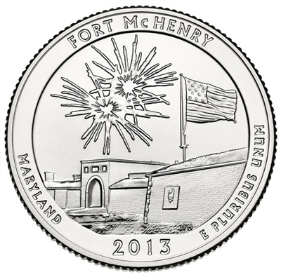 2013 - P Fort McHenry National Park Quarter Single Coin