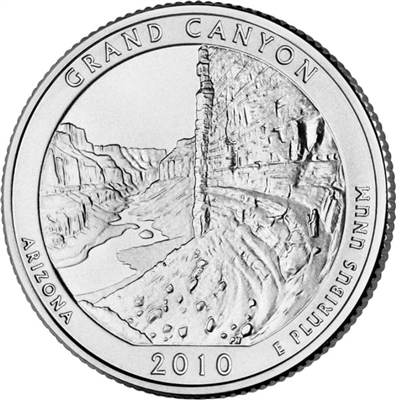 2010 - P Grand Canyon National Park Quarter Single Coin