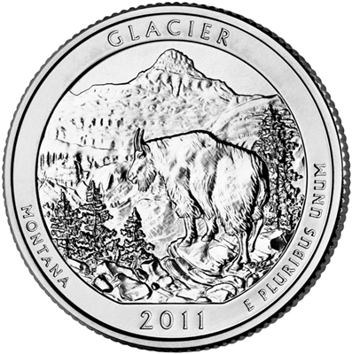 2011 - P Glacier National Park Quarter Single Coin