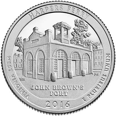 2016 - P Harpers Ferry National Park Quarter Single Coin