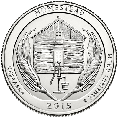 2015 - D Homestead National Monument of America National Park, Quarter Single