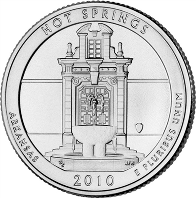 2010 - P Hot Springs - Roll of 40 National Park Quarters