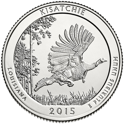 2015 - D Kisatchie National Forest, LA National Park Quarter Single