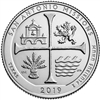 2019 - D San Antonio Missions National Historical Park, Texas National Park Quarter Quarter Single Coin