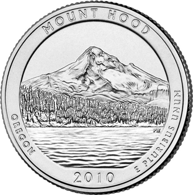 2010 - P Mount Hood National Park Quarter Single Coin