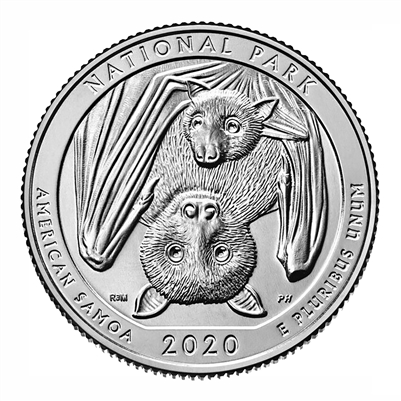 2020 - P American Samoa National Park Quarter 40 Coin Roll