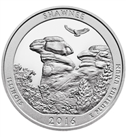 2016 - P Shawnee National Forest, IL National Park Quarter 40 Coin Roll