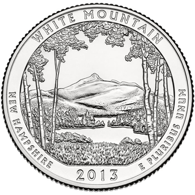 2013 - P White Mountain National Park Quarter Single Coin