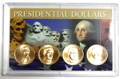 2014 - P Set of 4 Uncirculated Presidential Dollars in Full Color Holder