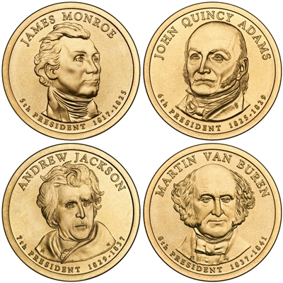 2008 - P and D Presidential Dollar 8 Coin Set