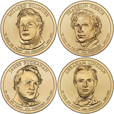 2010 - P Presidential Dollar 4 Coin Set