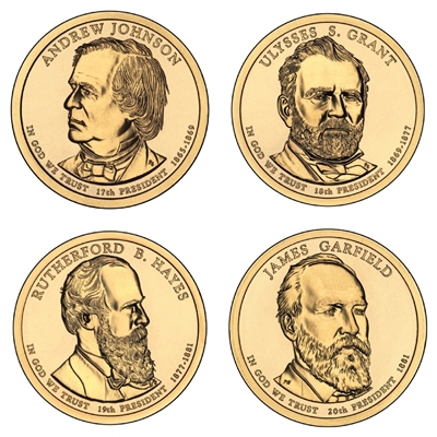 2011 - P Presidential Dollar 4 Coin Set