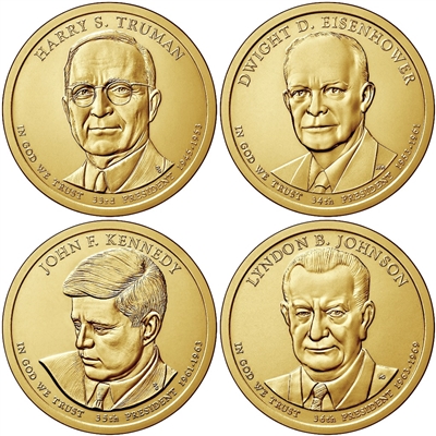 2015 - P Presidential Dollar 4 Coin Set