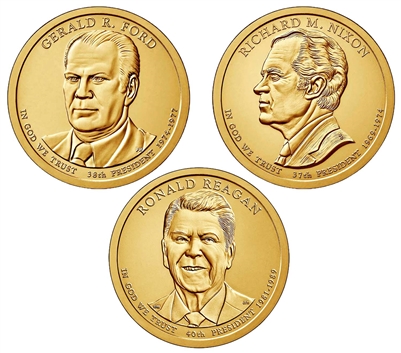 2016 - D Presidential Dollar 3 Coin Set