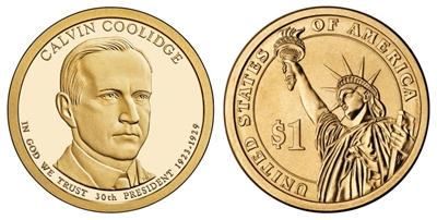 2014 Calvin Coolidge Presidential Dollar - 2 Coin P&D Set