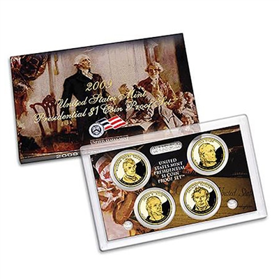 2009 Presidential 4-coin Proof Set w/Box & COA