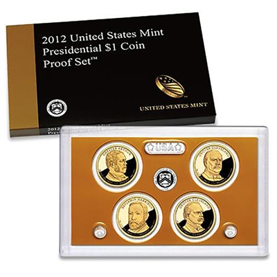 2012 Presidential 4-coin Proof Set w/Box & COA