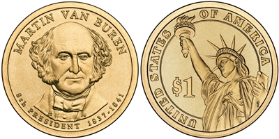 2008 - P Martin Van Buren - Roll of 25 Presidential Dollar