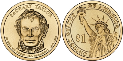 2009 - P Zachary Taylor - Roll of 25 Presidential Dollar