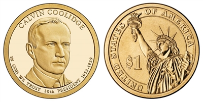 2014 - D Calvin Coolidge - Roll of 25 Presidential Dollar