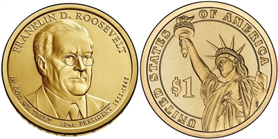 2014 - P Franklin D. Roosevelt - Roll of 25 Presidential Dollar