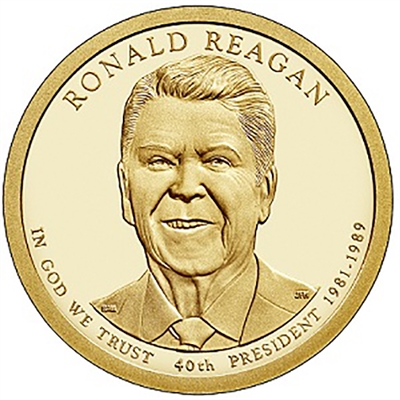 2016 - D Ronald Reagan - Roll of 25 Presidential Dollar
